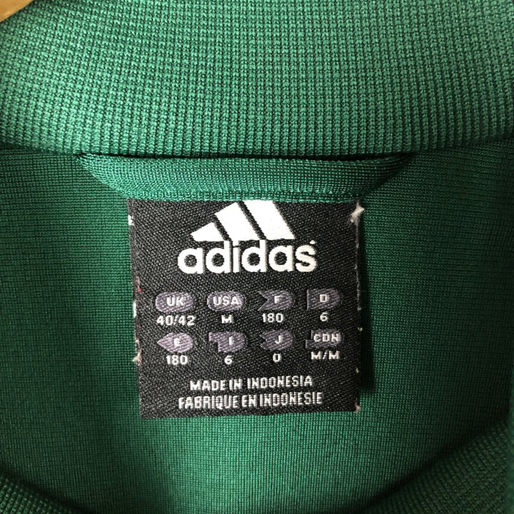 00'S adidas jersey hoodie track jacket men's size M polyester Green type dark green Vintage Second Hand