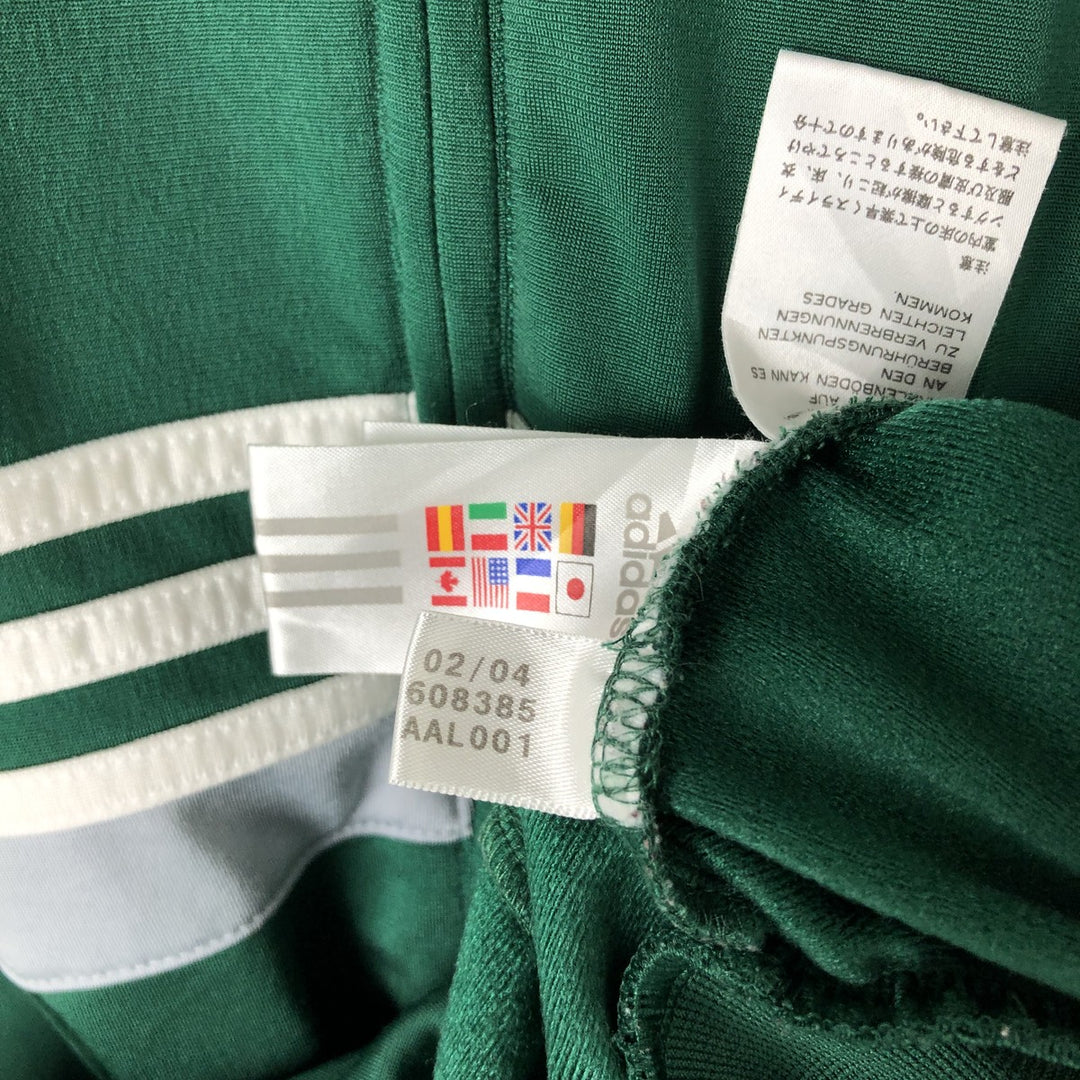 00'S adidas jersey hoodie track jacket men's size M polyester Green type dark green Vintage Second Hand
