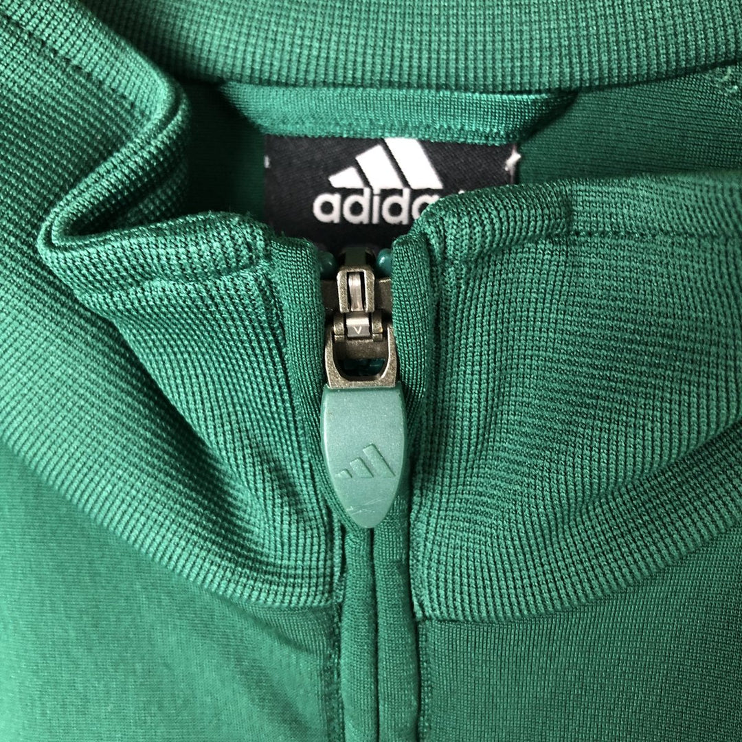 00'S adidas jersey hoodie track jacket men's size M polyester Green type dark green Vintage Second Hand