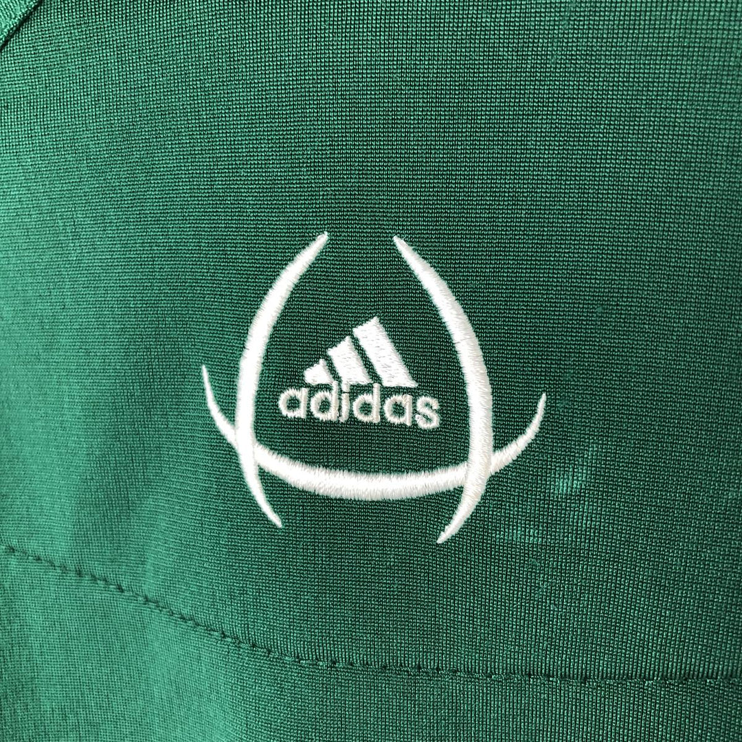 00'S adidas jersey hoodie track jacket men's size M polyester Green type dark green Vintage Second Hand