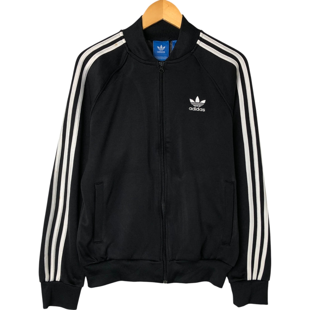 Adidas adidas jersey track jacket men's size M polyester black type Vintage Second Hand