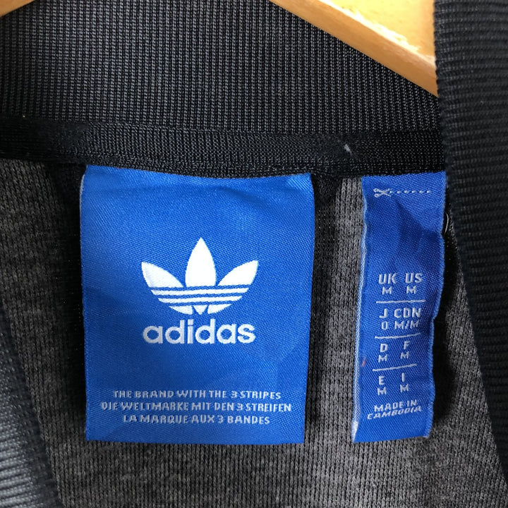 Adidas adidas jersey track jacket men's size M polyester black type Vintage Second Hand