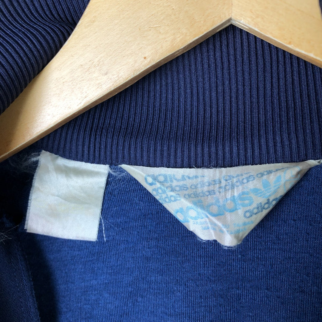 80'S Adidas adidas jersey hoodie track jacket men's size L vintage unknown navy blue type Vintage Second Hand