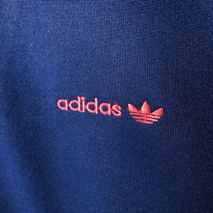 80'S Adidas adidas jersey hoodie track jacket men's size L vintage unknown navy blue type Vintage Second Hand