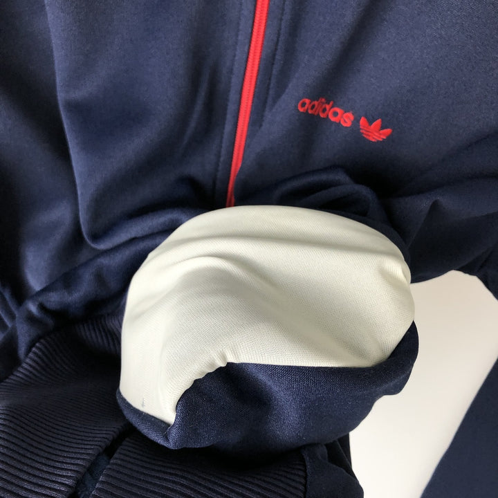 80'S Adidas adidas jersey hoodie track jacket men's size L vintage unknown navy blue type Vintage Second Hand