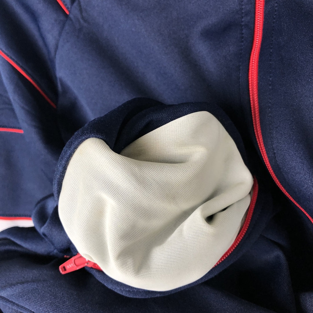 80'S Adidas adidas jersey hoodie track jacket men's size L vintage unknown navy blue type Vintage Second Hand