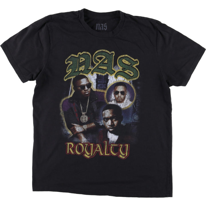 Nas Print Rap T-Shirt Rap T Men's Size L cotton black type Vintage Second Hand