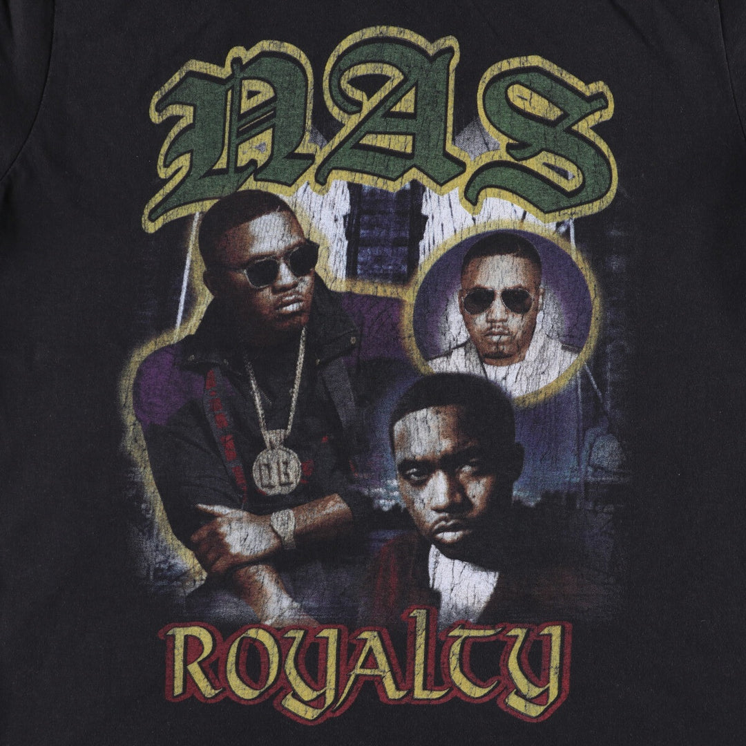 Nas Print Rap T-Shirt Rap T Men's Size L cotton black type Vintage Second Hand