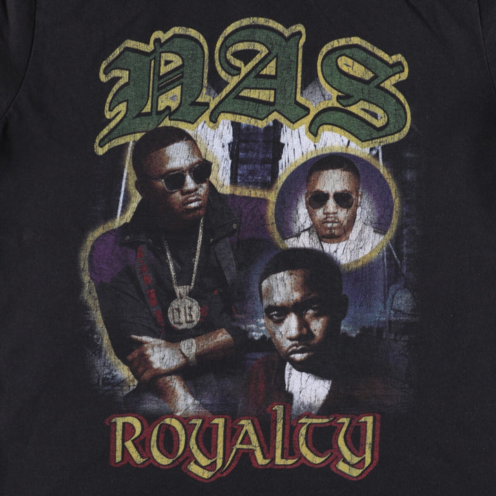 Nas Print Rap T-Shirt Rap T Men's Size L cotton black type Vintage Second Hand