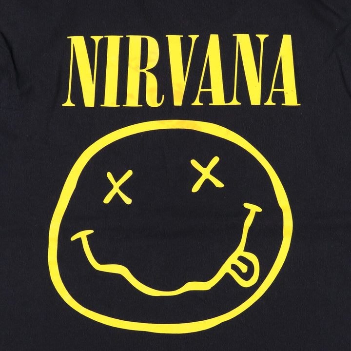 NIRVANA Nirvana Band T-shirt, Band T, Men's L size unclear black type Vintage Second Hand