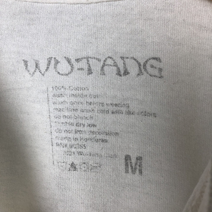 WU TANG CLAN Rap T-shirt, Men's M size cotton pale white type Vintage Second Hand