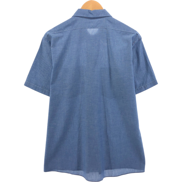 Vintage 80s-90'S Dickies short sleeve chambray shirt, men's size L unclear blue type Vintage Second Hand