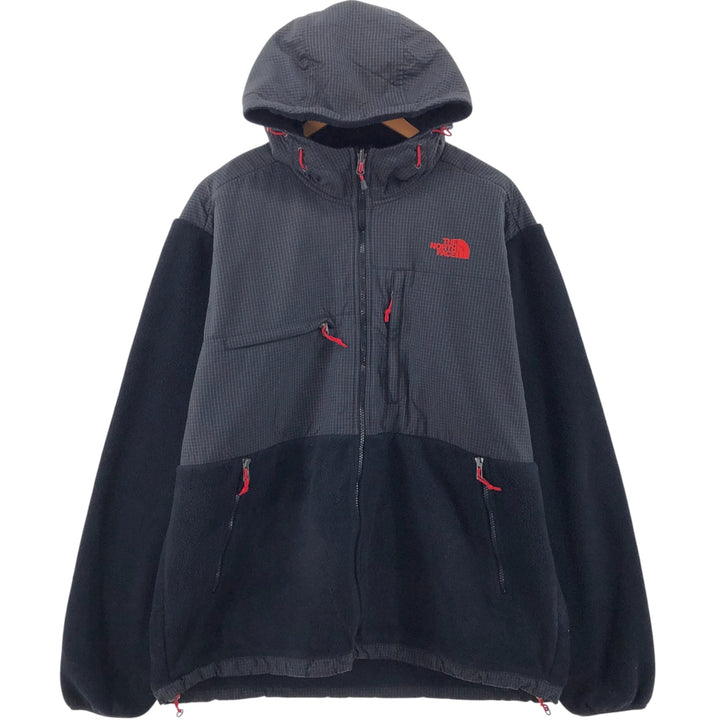 The North Face Denali Hoodie Check Pattern Nylon and Fleece, Men's XL recycled polyester black type Vintage Second Hand