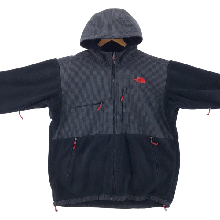 The North Face Denali Hoodie Check Pattern Nylon and Fleece, Men's XL recycled polyester black type Vintage Second Hand
