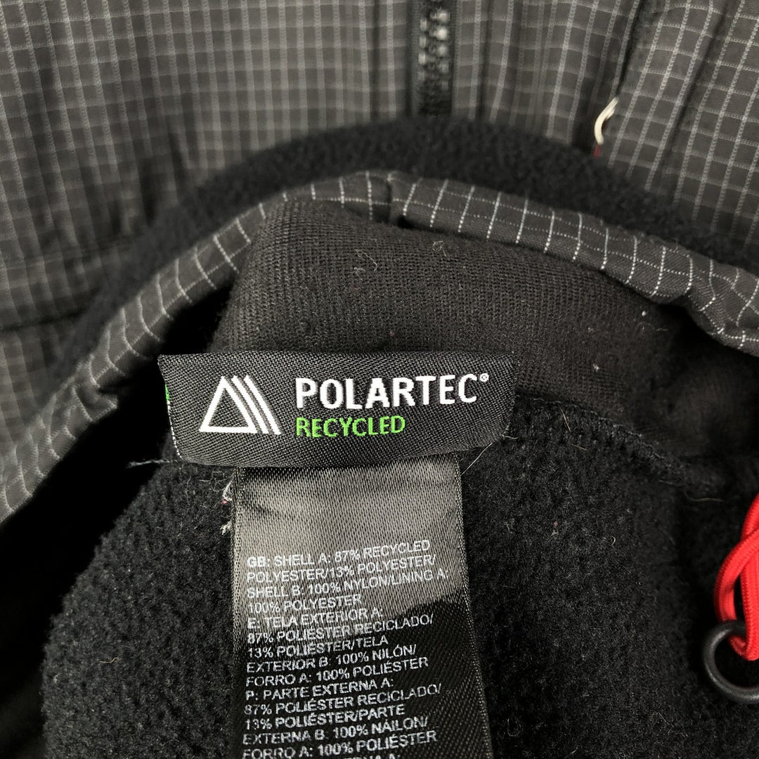 The North Face Denali Hoodie Check Pattern Nylon and Fleece, Men's XL recycled polyester black type Vintage Second Hand