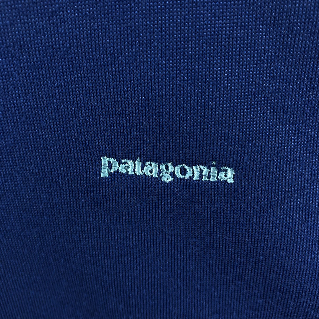 90'S Patagonia Capilene Half-Zip Fleece Pullover, Made in USA, Men's Size Medium, Vintage polyester blue type Vintage Second Hand