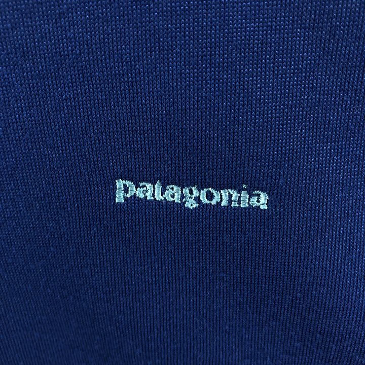 90'S Patagonia Capilene Half-Zip Fleece Pullover, Made in USA, Men's Size Medium, Vintage polyester blue type Vintage Second Hand