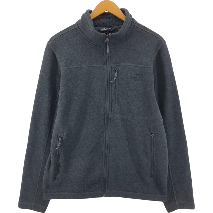 THE NORTH FACE Fleece Jacket, Men's Size L polyester Charcoal Vintage Second Hand