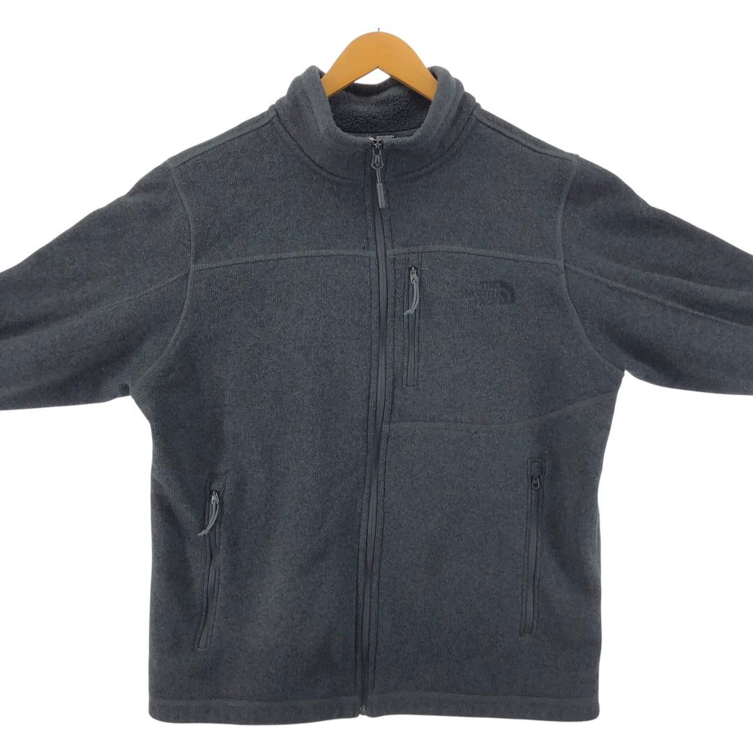 THE NORTH FACE Fleece Jacket, Men's Size L polyester Charcoal Vintage Second Hand