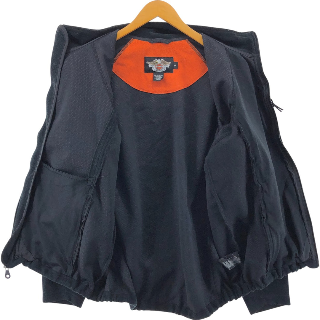 2000'S Harley-Davidson Fleece Jacket, Men's Size L polyester black type Vintage Second Hand