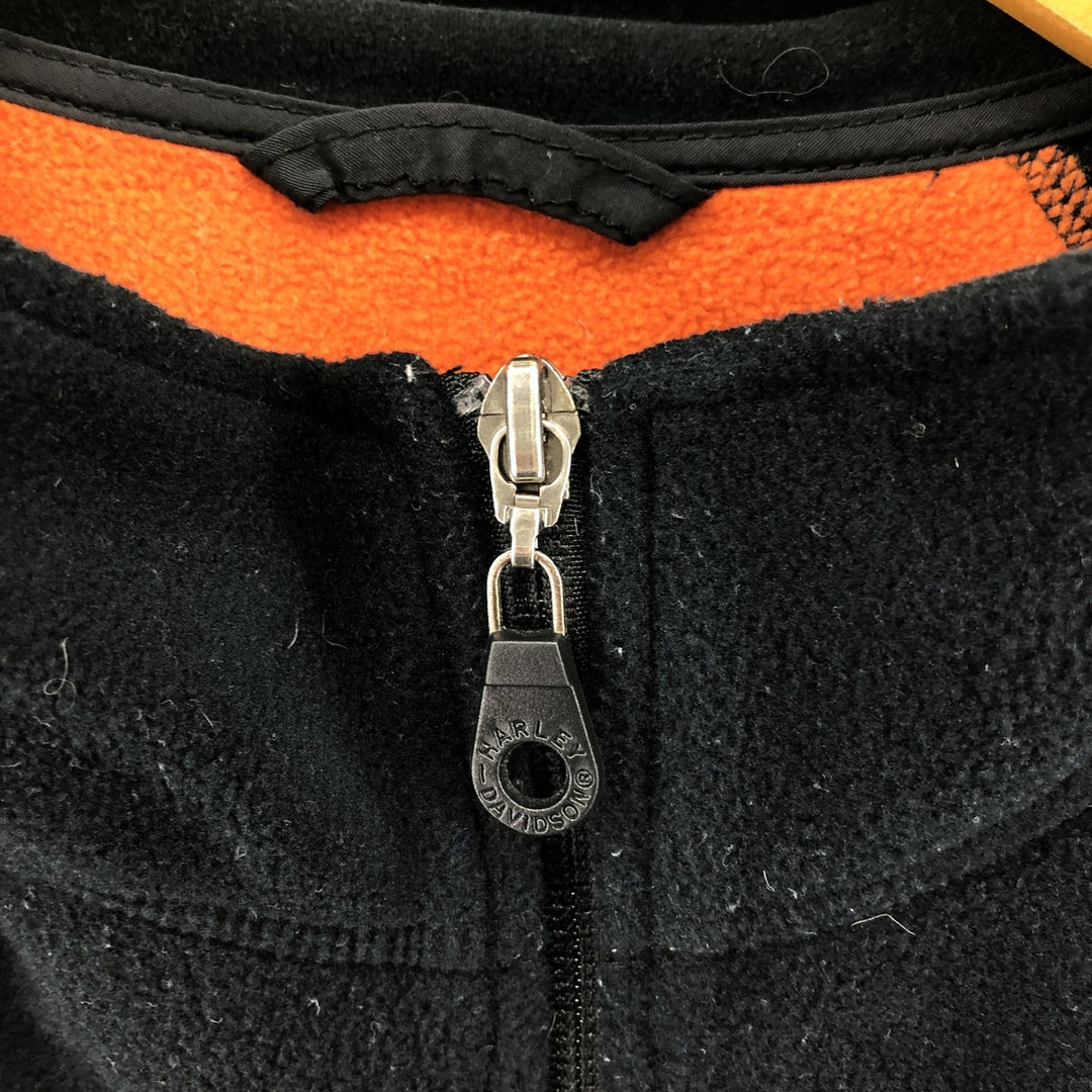 2000'S Harley-Davidson Fleece Jacket, Men's Size L polyester black type Vintage Second Hand