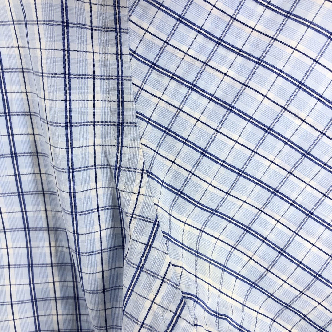 Ralph Lauren Classic Fit short sleeve button down check shirt, men's size XL cotton blue type Vintage Second Hand