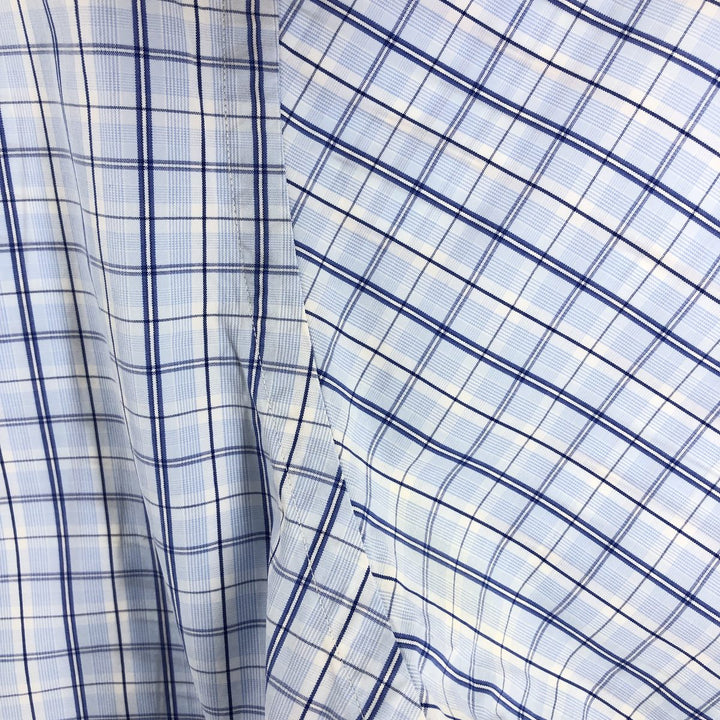 Ralph Lauren Classic Fit short sleeve button down check shirt, men's size XL cotton blue type Vintage Second Hand