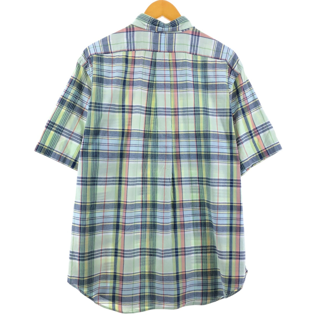 Ralph Lauren Classic Fit short sleeve button down check shirt, men's size XL cotton multicolor Vintage Second Hand