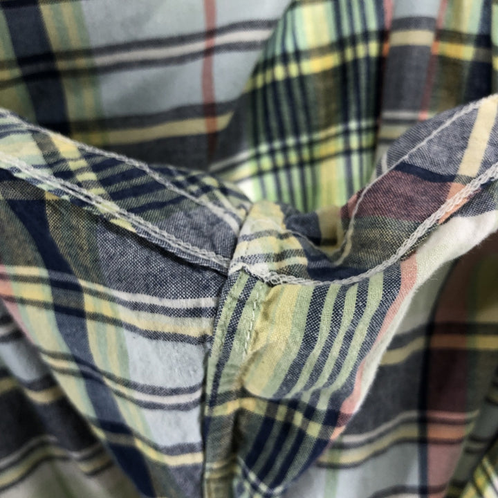 Ralph Lauren Classic Fit short sleeve button down check shirt, men's size XL cotton multicolor Vintage Second Hand