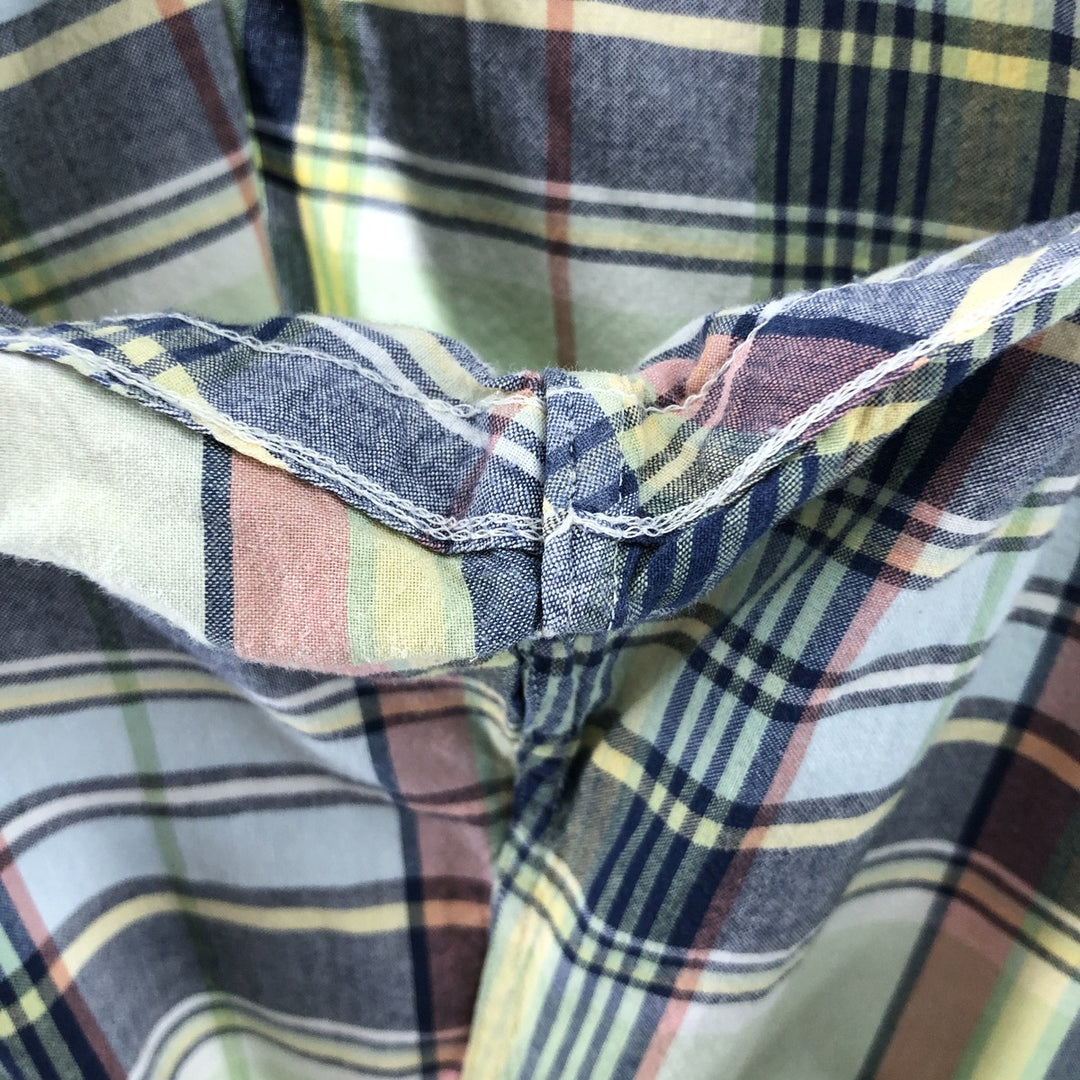 Ralph Lauren Classic Fit short sleeve button down check shirt, men's size XL cotton multicolor Vintage Second Hand