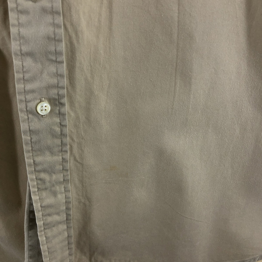 Ralph Lauren BLAKE short sleeve button down shirt, men's XL size cotton Beige type Vintage Second Hand