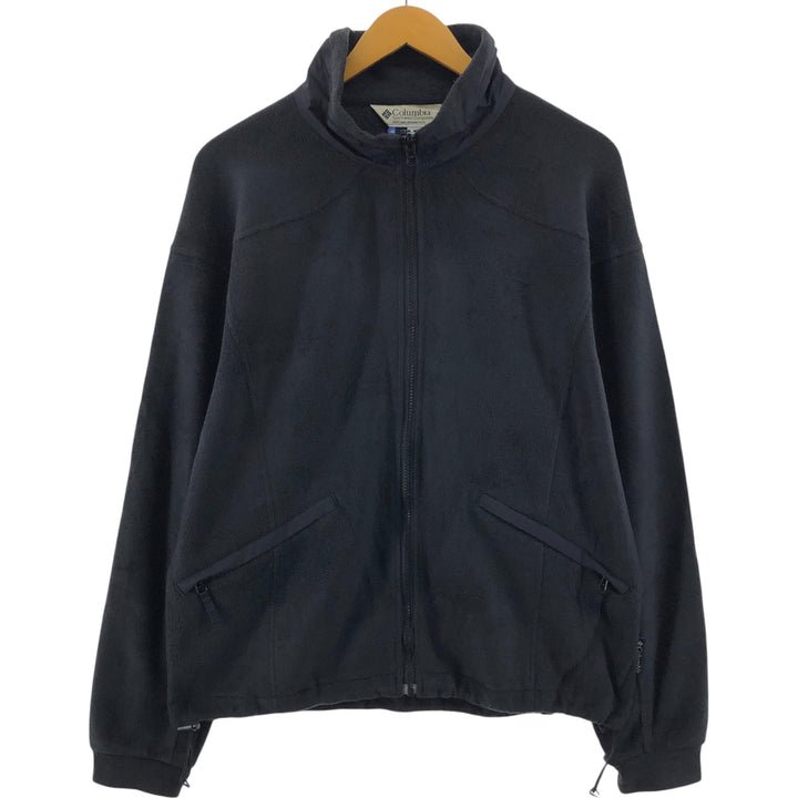 Columbia Women's Fleece Jacket, Size L polyester black type Vintage Second Hand