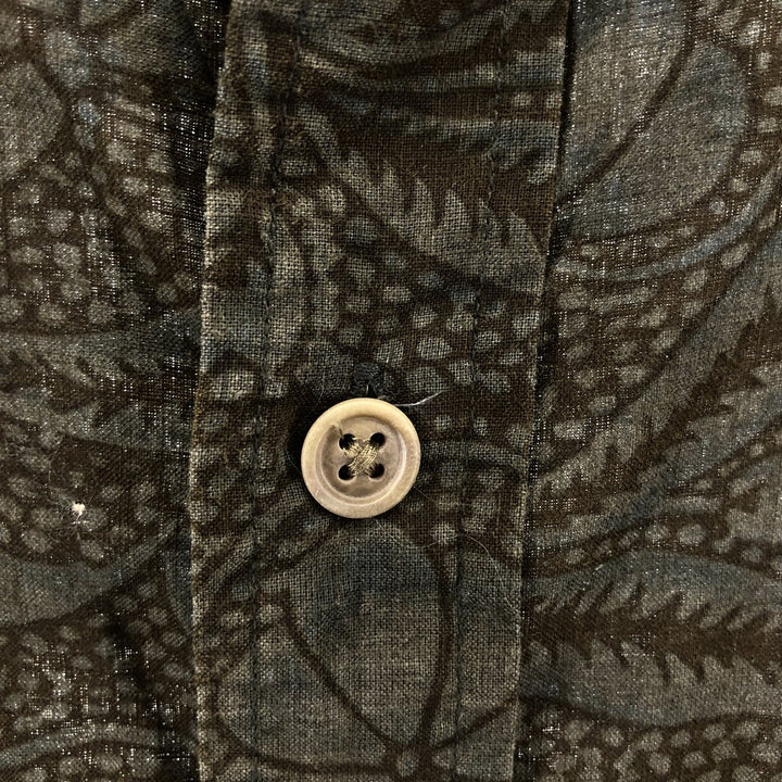 Ralph Lauren POLO by Ralph Lauren All-over floral print short-sleeve cotton shirt, men's size L cotton brown type Vintage Second Hand