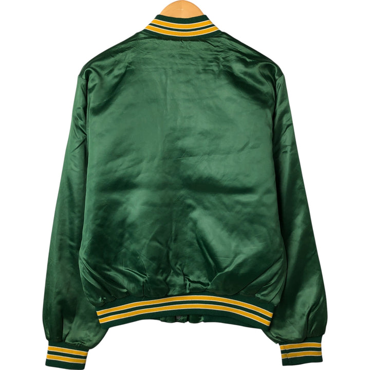 90'S NFL Green Bay Packers Nylon Stadium Jacket, Award Winning Jacket, Made in USA, Men's Size Medium Nylon green type Vintage Second Hand