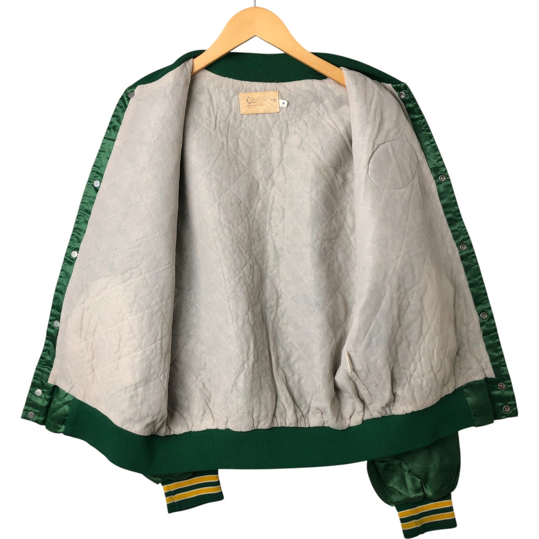 90'S NFL Green Bay Packers Nylon Stadium Jacket, Award Winning Jacket, Made in USA, Men's Size Medium Nylon green type Vintage Second Hand