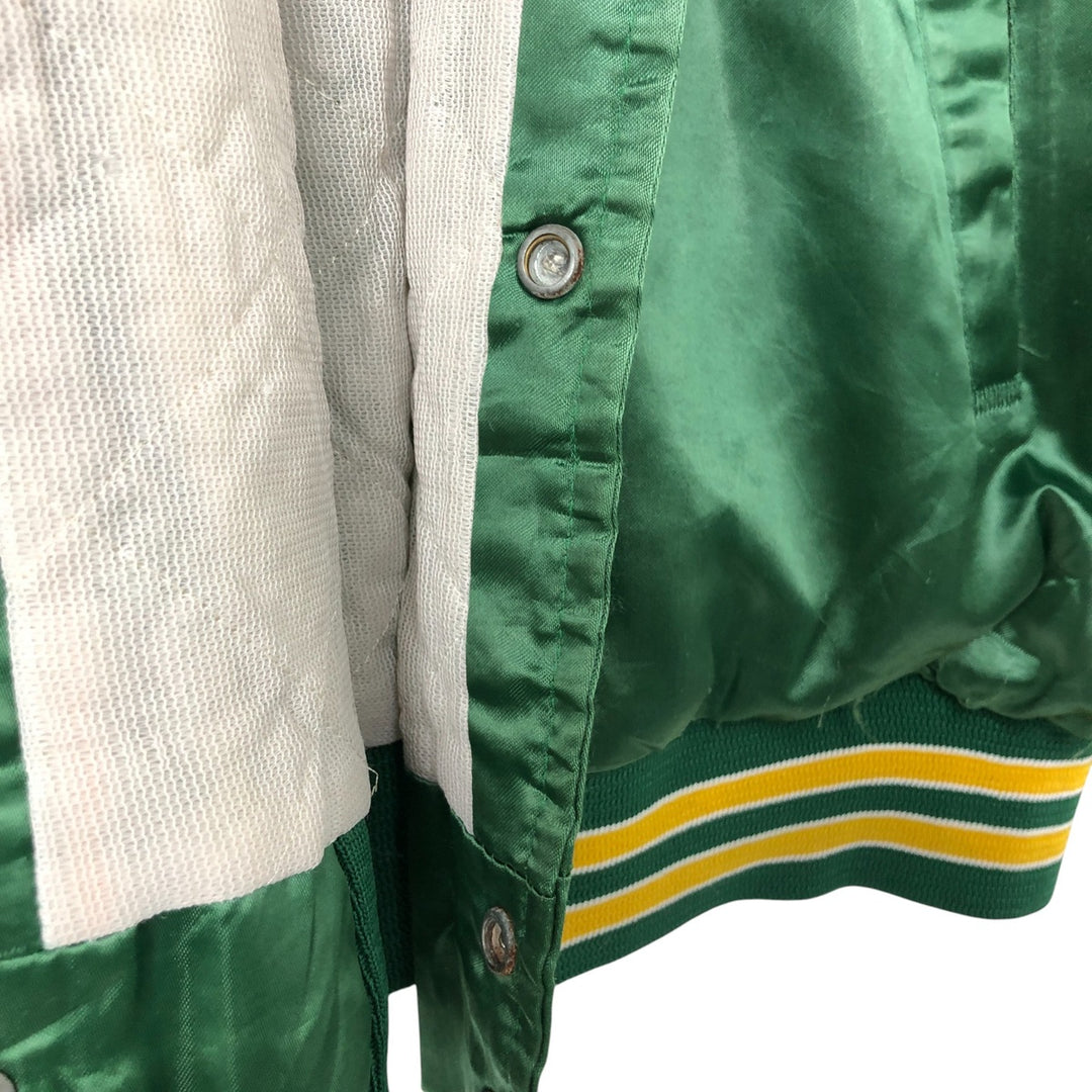90'S NFL Green Bay Packers Nylon Stadium Jacket, Award Winning Jacket, Made in USA, Men's Size Medium Nylon green type Vintage Second Hand