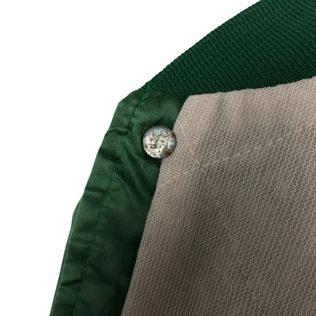 90'S NFL Green Bay Packers Nylon Stadium Jacket, Award Winning Jacket, Made in USA, Men's Size Medium Nylon green type Vintage Second Hand