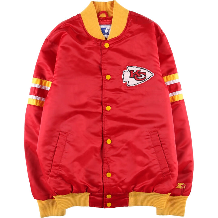 Vintage 80s-90'S Kansas City Chiefs NFL Starter Padded Stadium Jacket, Men's Size Medium polyester red type Vintage Second Hand