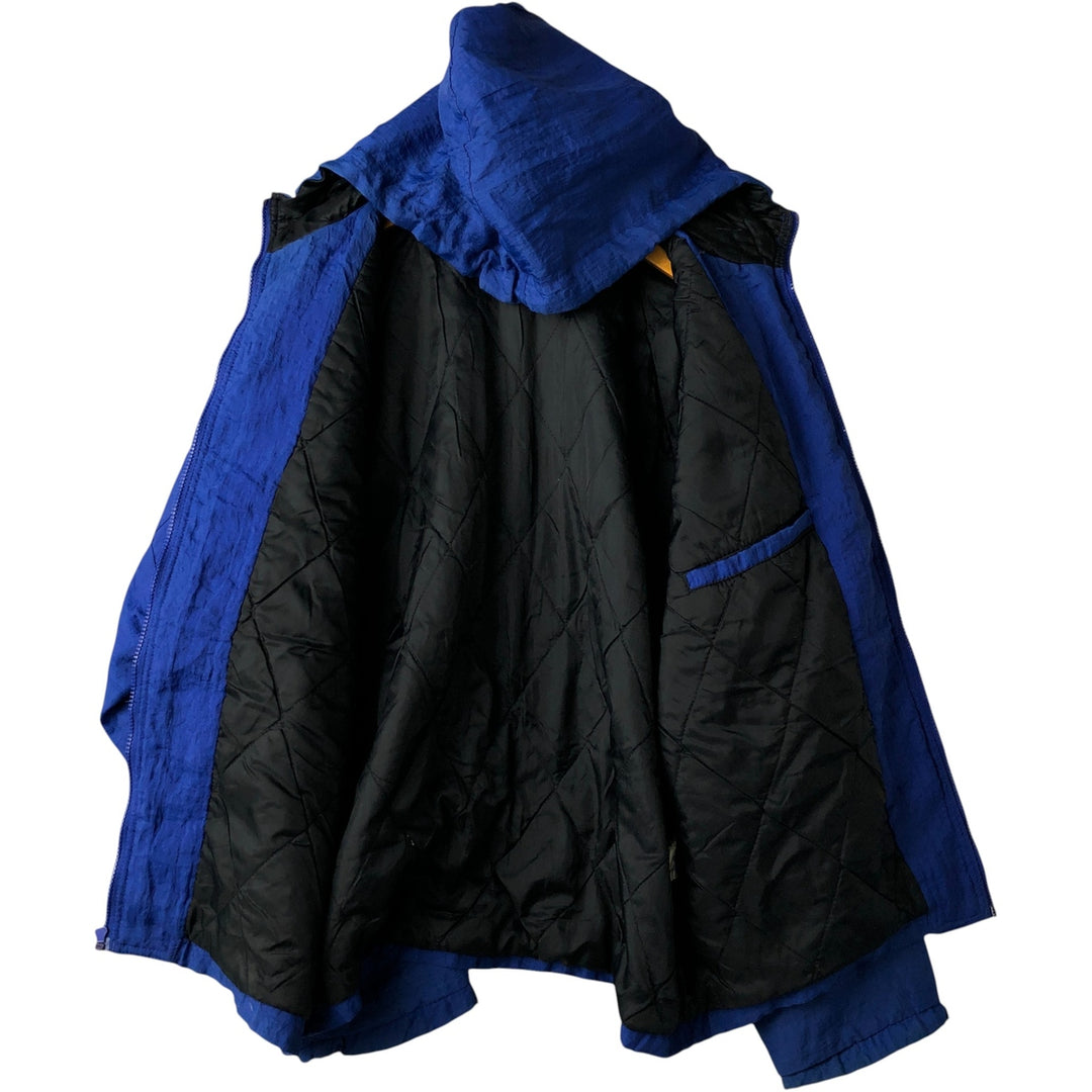 80s-90'S Adidas padded hoodie puffer jacket men's size L vintage polyamide blue type Vintage Second Hand