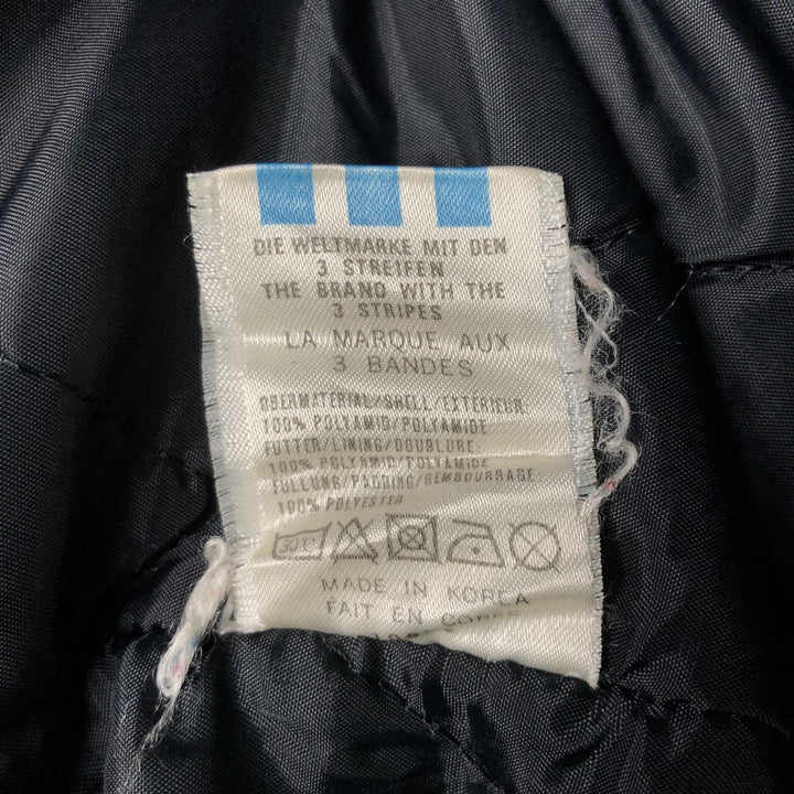 80s-90'S Adidas padded hoodie puffer jacket men's size L vintage polyamide blue type Vintage Second Hand