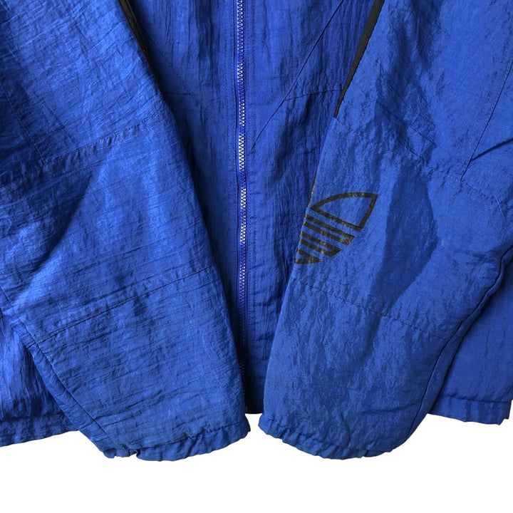 80s-90'S Adidas padded hoodie puffer jacket men's size L vintage polyamide blue type Vintage Second Hand