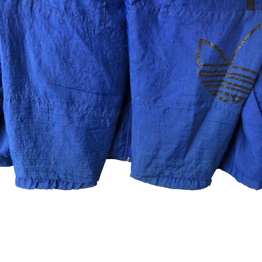 80s-90'S Adidas padded hoodie puffer jacket men's size L vintage polyamide blue type Vintage Second Hand