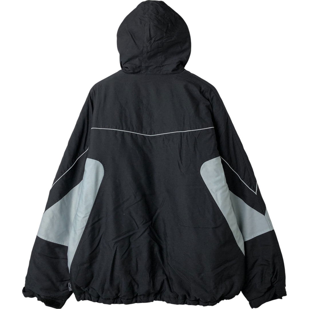 2000'S adidas CLIMA PROOF padded hoodie/puffer jacket, men's size XL polyamide black type Vintage Second Hand