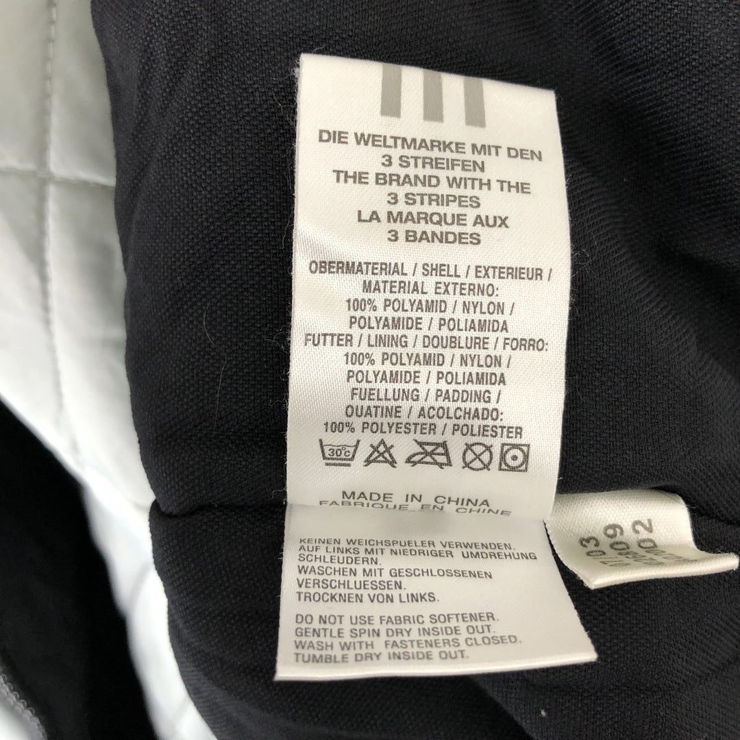 2000'S adidas CLIMA PROOF padded hoodie/puffer jacket, men's size XL polyamide black type Vintage Second Hand