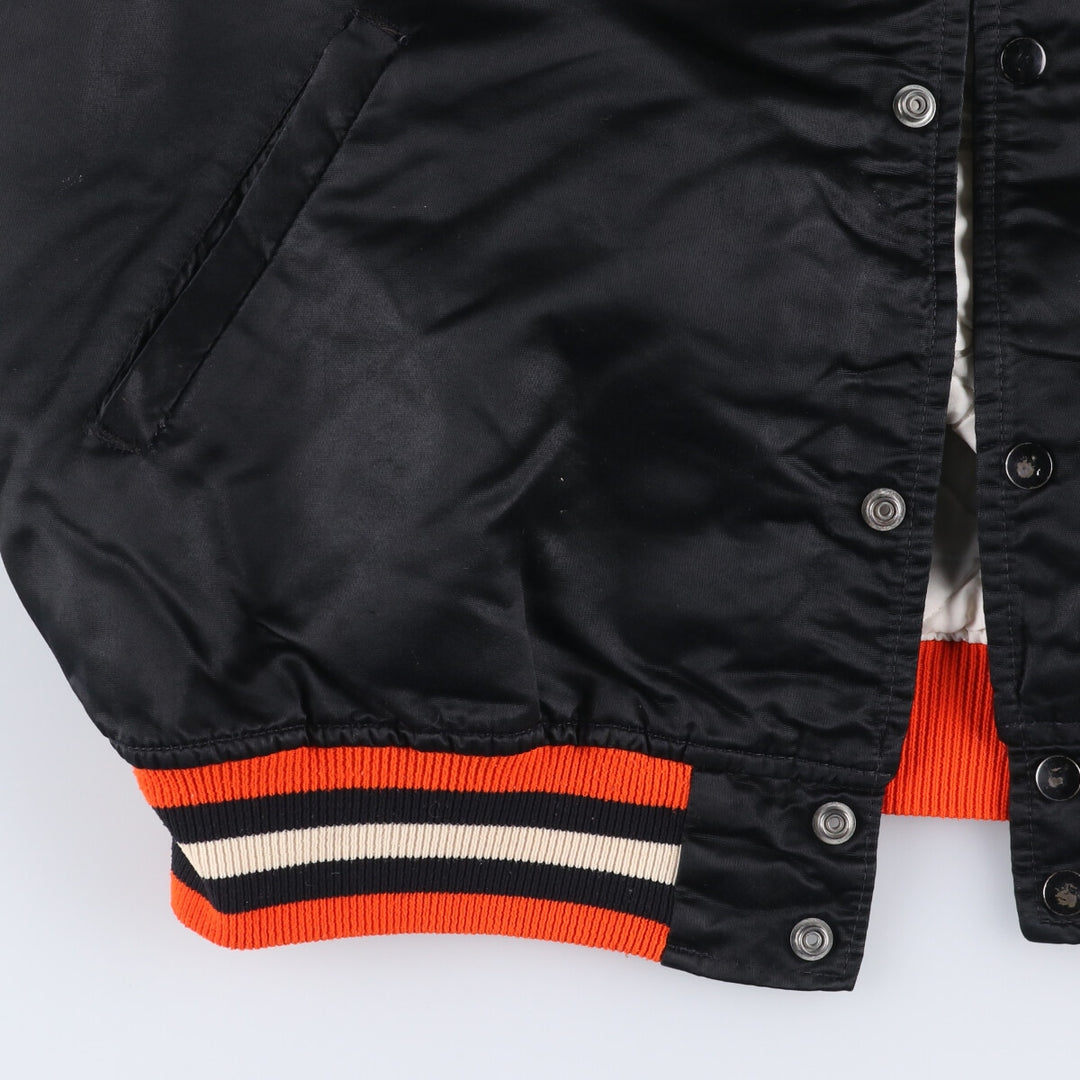 1980'S Starter NHL Philadelphia Flyers Padded Nylon Stadium Jacket, Men's Size XL Nylon black type Vintage Second Hand