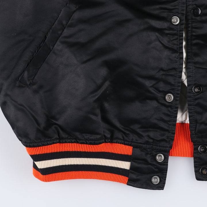 1980'S Starter NHL Philadelphia Flyers Padded Nylon Stadium Jacket, Men's Size XL Nylon black type Vintage Second Hand