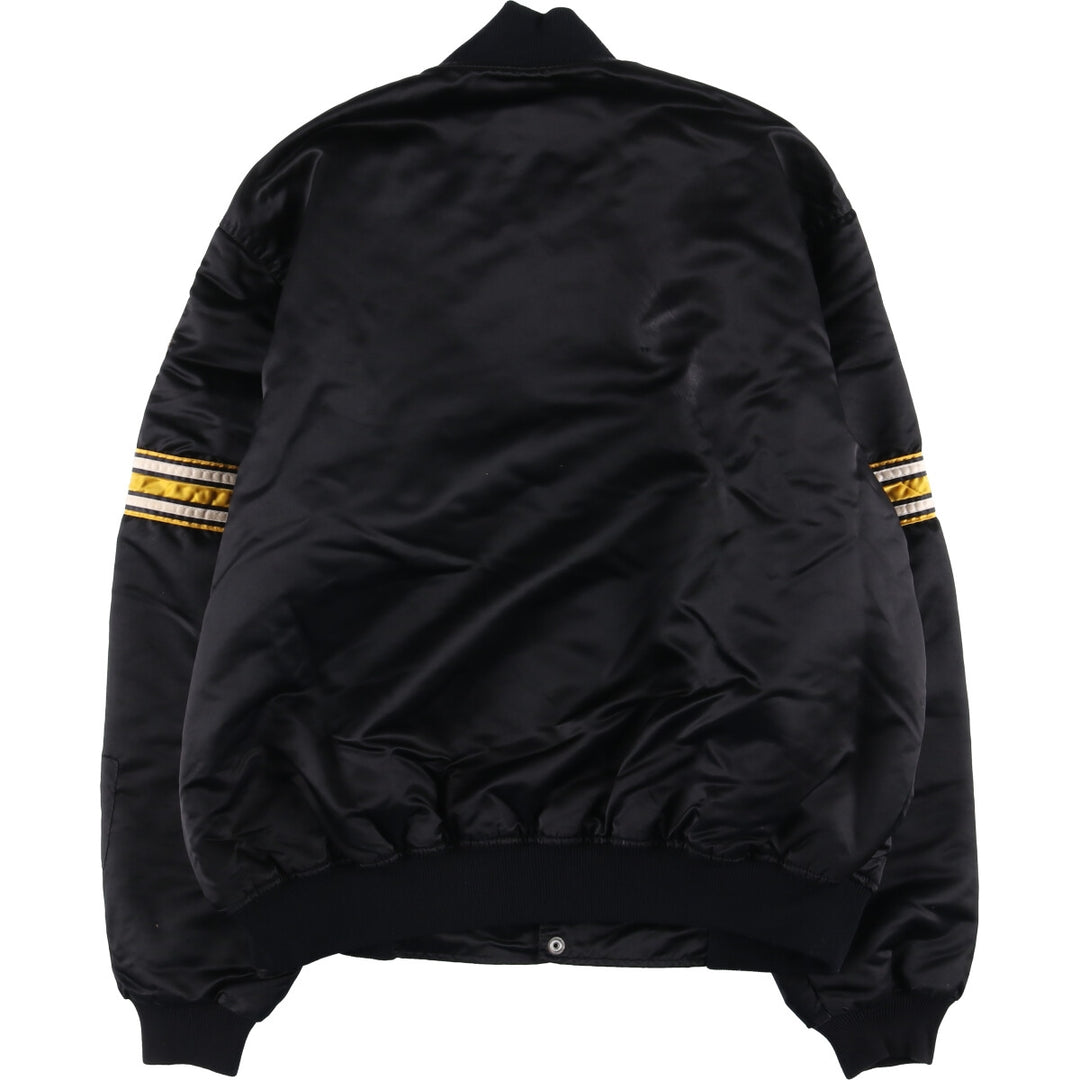 Vintage 1990'S Starter PRO LINE NFL Pittsburgh Steelers nylon stadium jacket, made in the USA, men's size XXL Nylon black type Vintage Second Hand