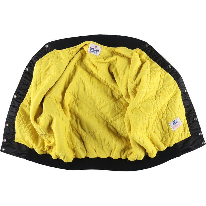 Vintage 1990'S Starter PRO LINE NFL Pittsburgh Steelers nylon stadium jacket, made in the USA, men's size XXL Nylon black type Vintage Second Hand