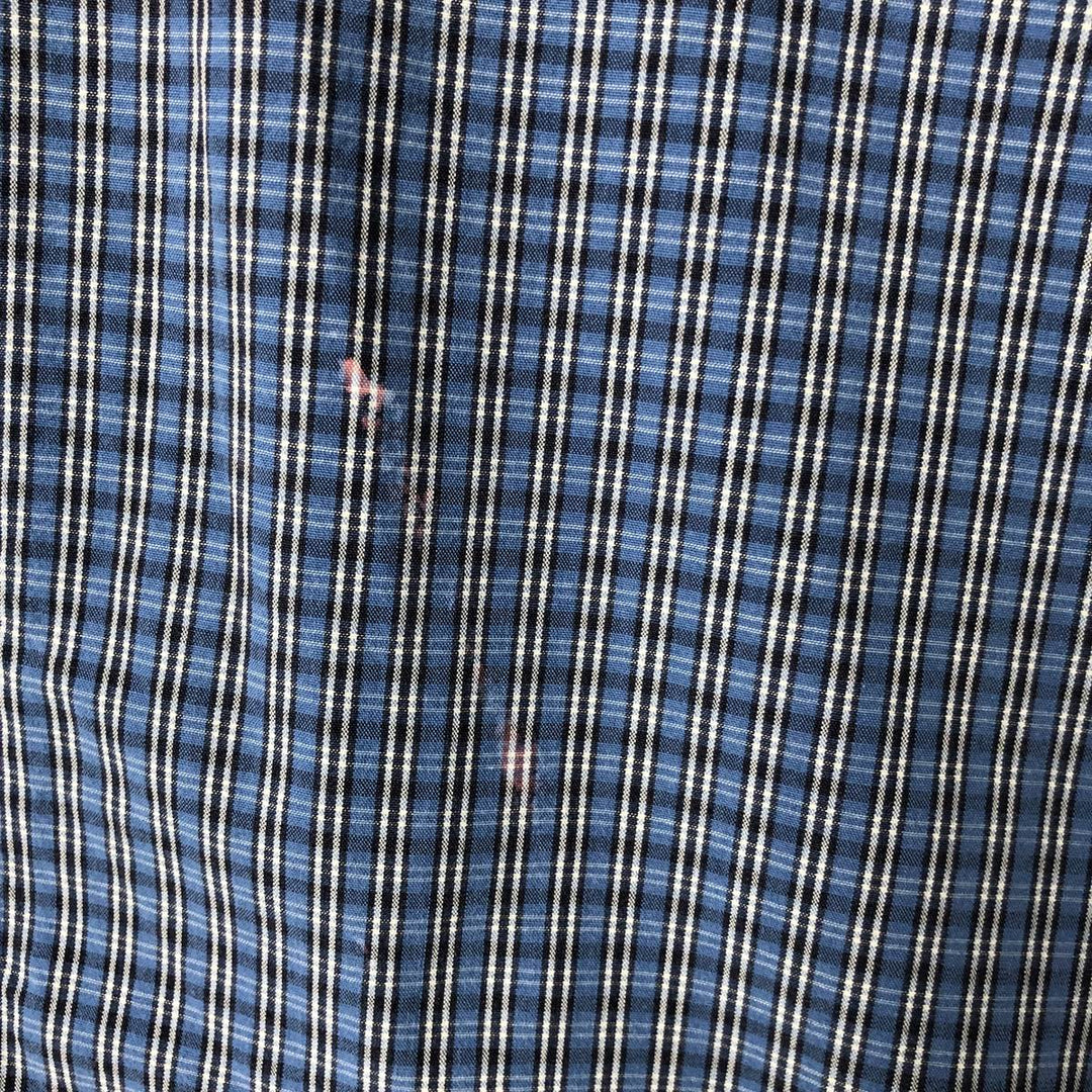 90s~00'S Timberland short sleeve button down check shirt men's size M vintage cotton Blue type light blue Vintage Second Hand