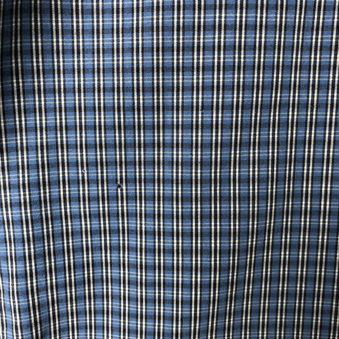 90s~00'S Timberland short sleeve button down check shirt men's size M vintage cotton Blue type light blue Vintage Second Hand